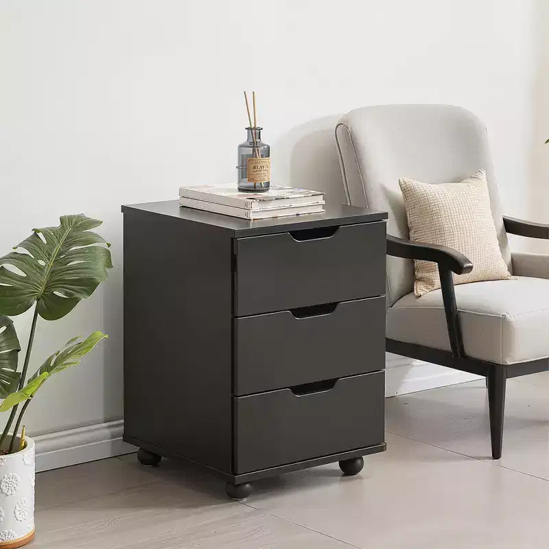 MAYEERTY 1622 Inch White 3-Drawer Vertical Wood File Cabinet - With Casters, Fully Assembled for Home Office