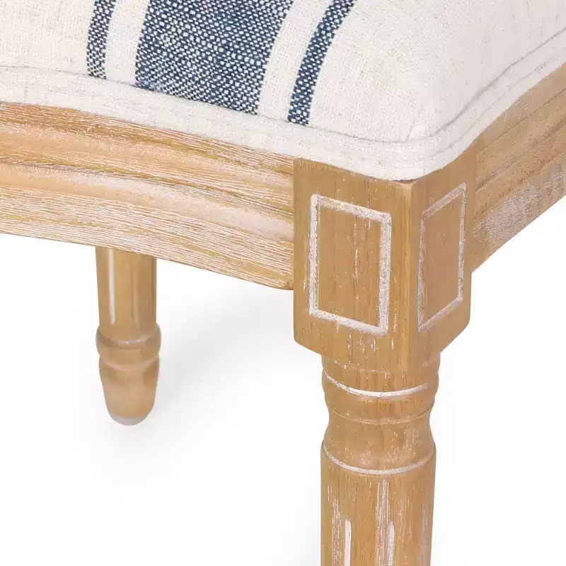 GDFStudio Newman Traditional Upholstered Rubberwood Dining Chairs (Set of 4)