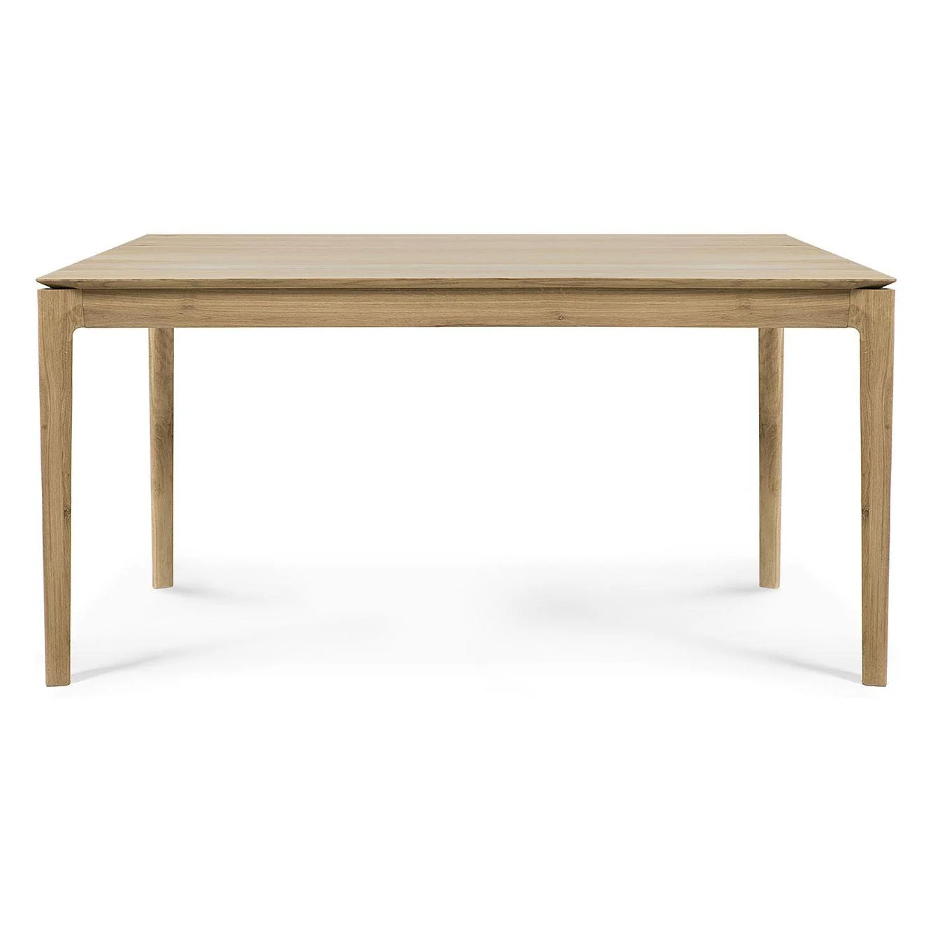 Timeless Solid Oak Dining Table with Airy Open Frame for Dining Rooms