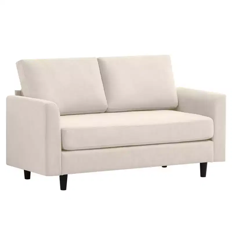 Hyleory Cozy Comfort Loveseat for Living Room, Small Space, Office, Apartment, Breathable Soft Fabric Sofa