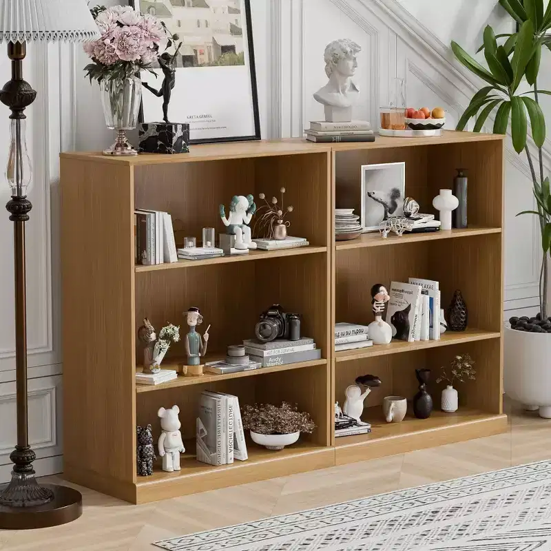 41x31x16 Wood Accent Cabinet with Adjustable Shelf Storage Cabinet without Door Natural