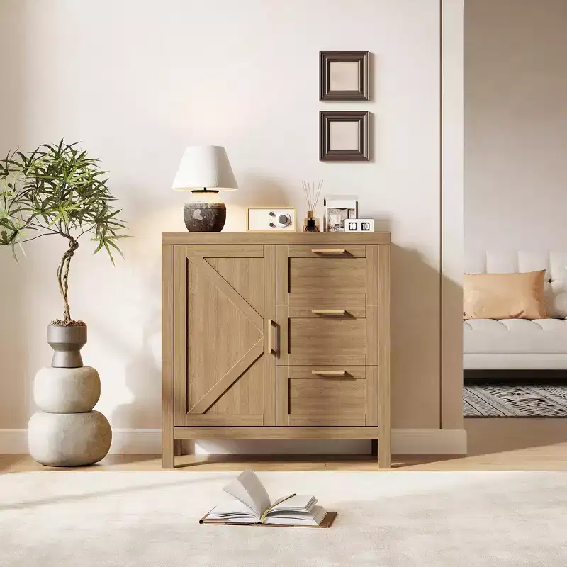 Buffet Cabinet Sideboard with Storage, Accent Storage Cabinet,Modern Buffet with Adjustable Shelves for Entryway Living Room Kitchen