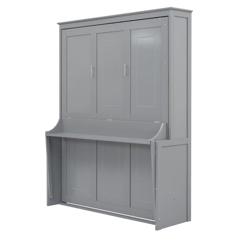 Nestfair Queen Size Murphy Bed with Shelf