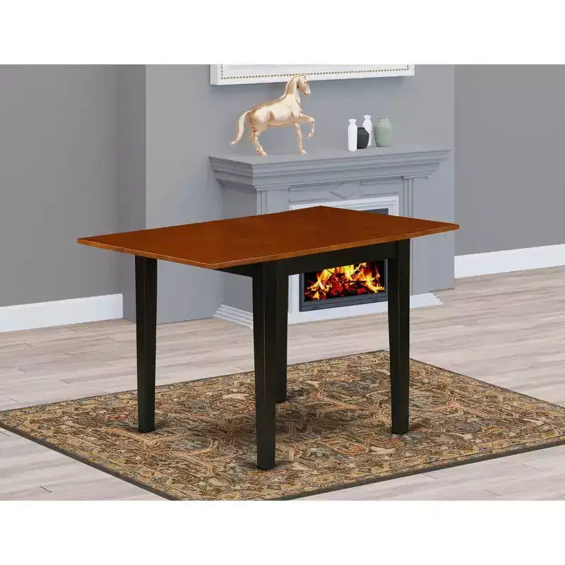 HomeStock Rectangular Table 30X48 With 2 Drop Leaves