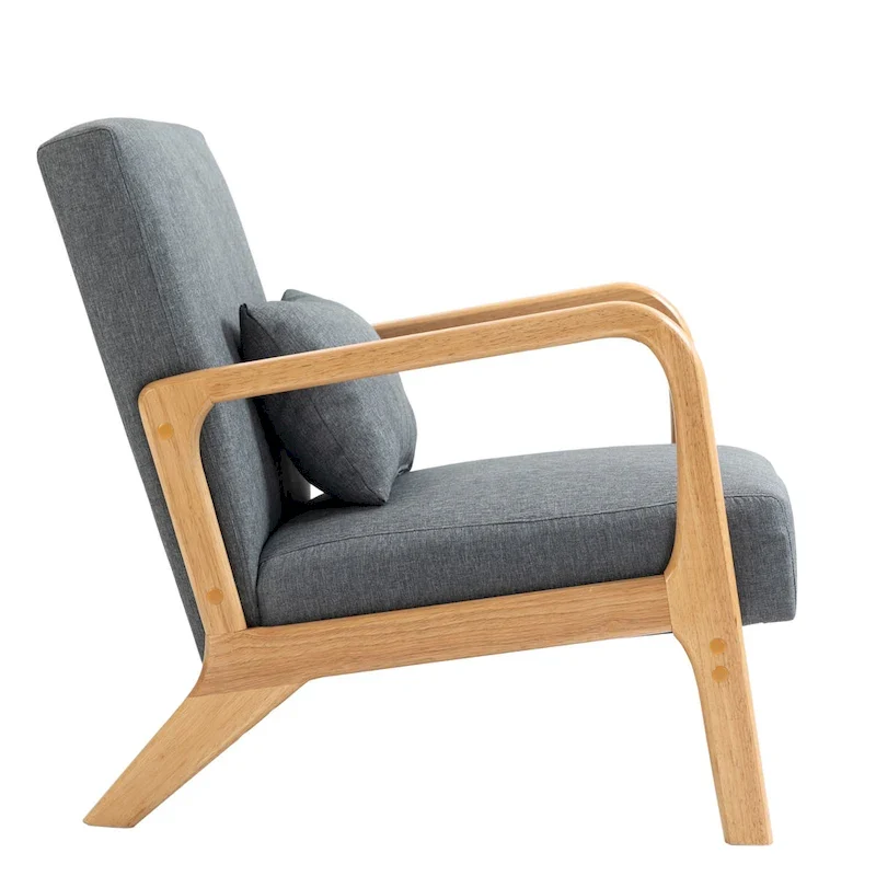 Upholstered Arm Chair with Cution Modern Side Accent Chairs - 25.8W x 28.7H x 32.3D