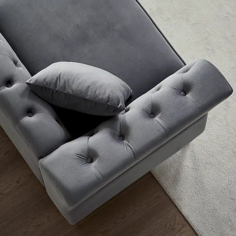 60.2 Chesterfield Velvet Sofa