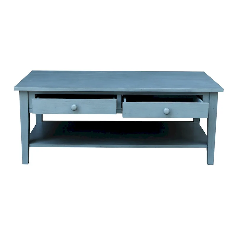 Spencer Solid Parawood Coffee Table - 48 in. W x 24 in. D x 19 in. H