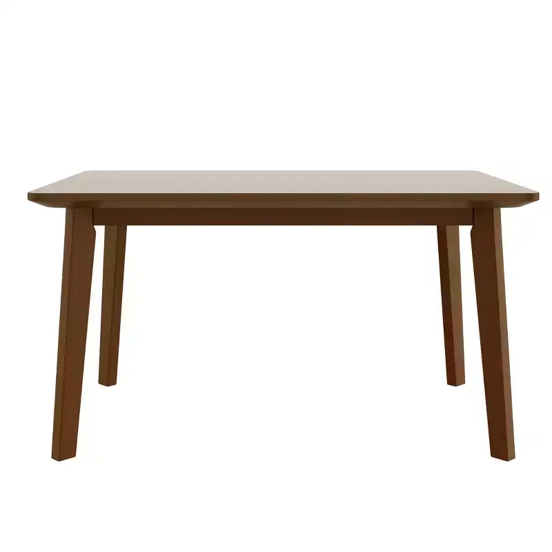5-Piece Rustic Dining Set with Wood Table and 4 Upholstered Chairs in Espresso