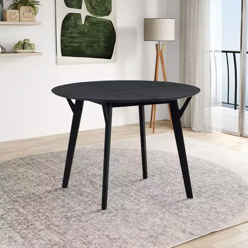 Okak 42IN Modern Space-Saving Dining Room Table for 2-4 Person, Round Table, Kitchen Table for Living Room, Dining Room