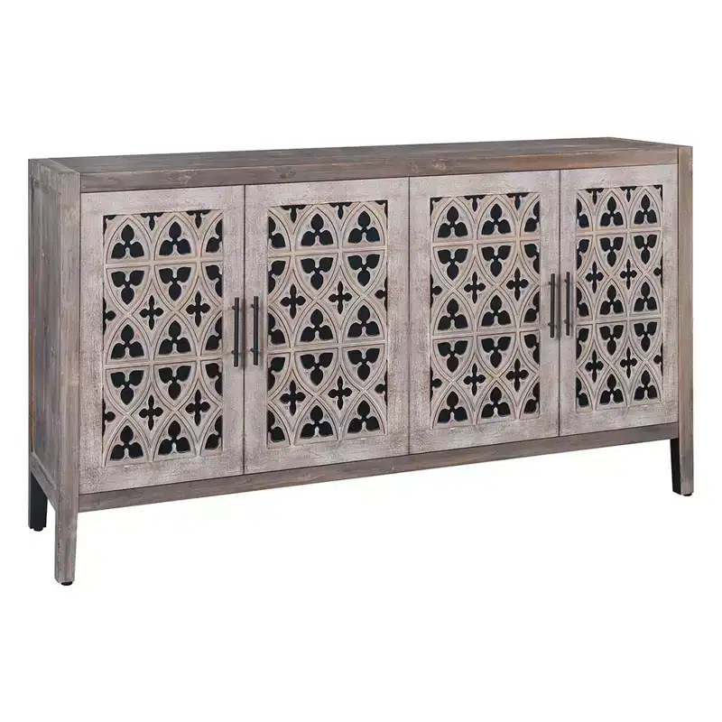 Credenza Sideboard Kitchen Storage Cabinet, TV Cabinet with Adjustable Shelf, Pantry Cabinet for Kitchen Dining Room