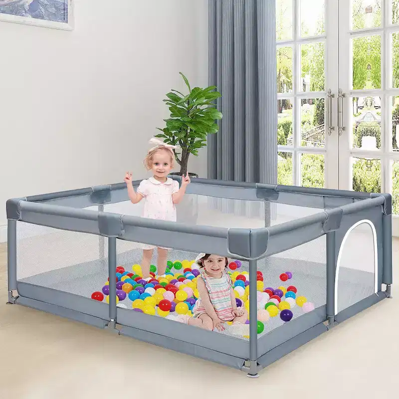 79x79 4-Panel Baby Playpen – Spacious & Secure Portable Playard