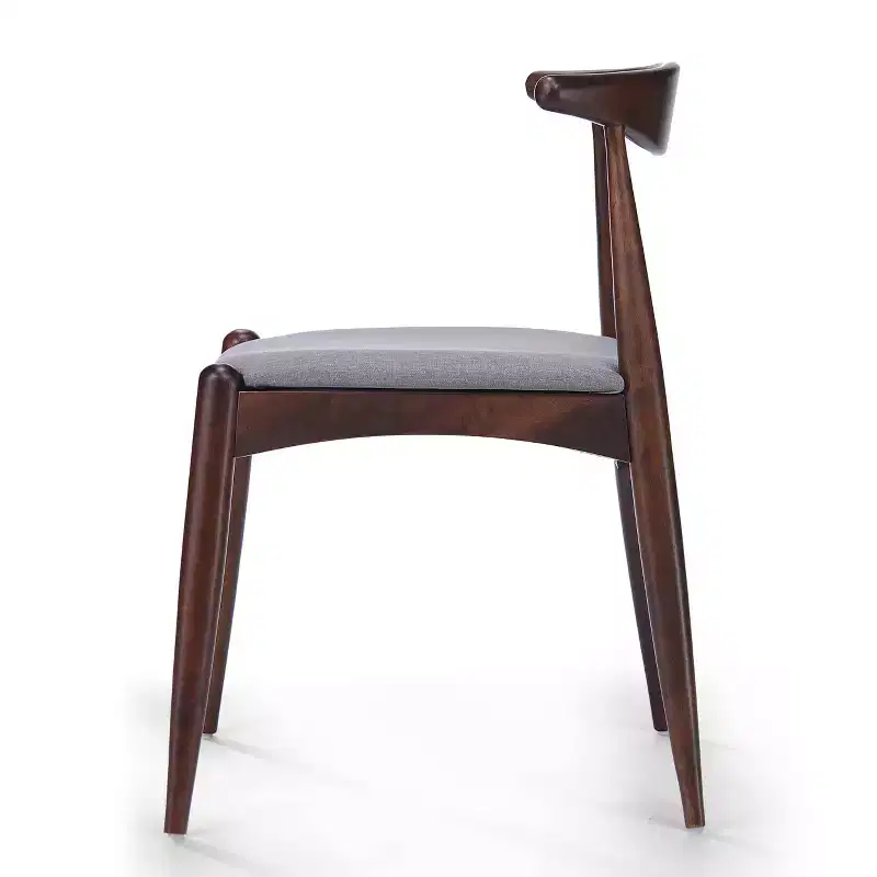 GDFStudio Virgil Mid Century Modern Fabric and Rubberwood Dining Chairs (Set of 2)