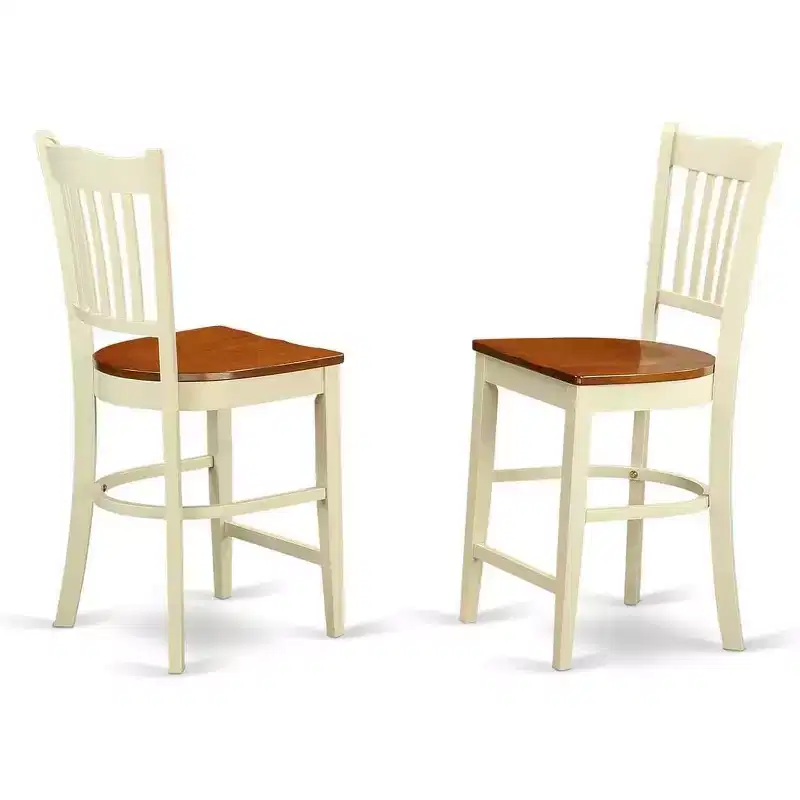 HomeStock Counter Height Stools-Slat Back