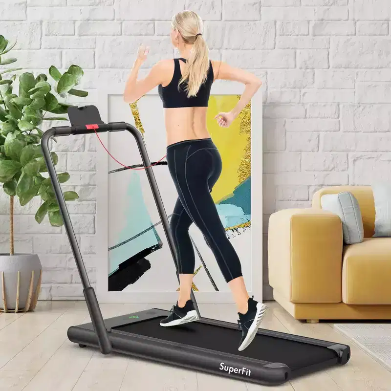 Costway 2.25HP 2 in 1 Foldable Under Desk Treadmill Remote Control