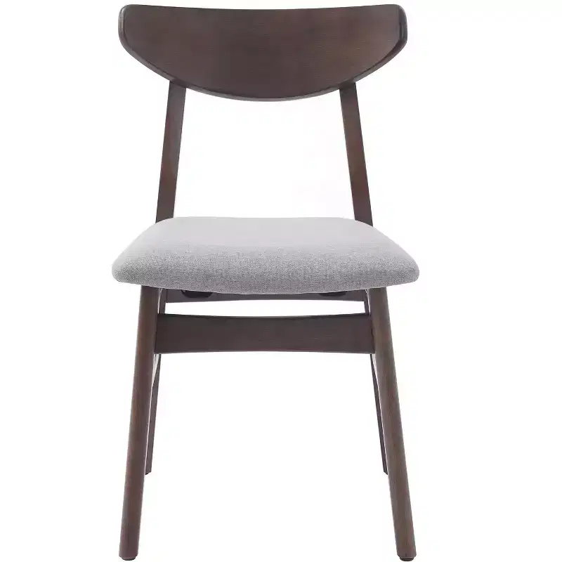 GDFStudio Fowler Modern Scandinavian Curved Wood Backrest Dining Chairs (Set of 2)