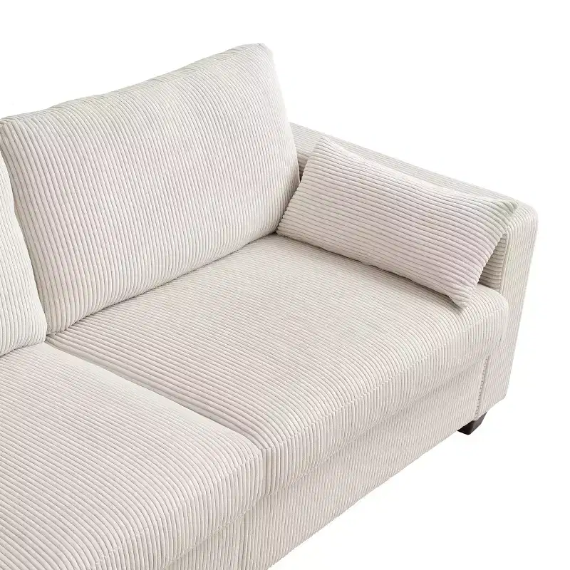 Modern Fabric Upholstered Loveseat with Removable Covers