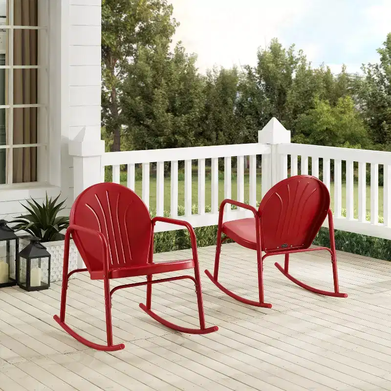 Griffith Set of 2 Metal Rocking Chairs - Crosley