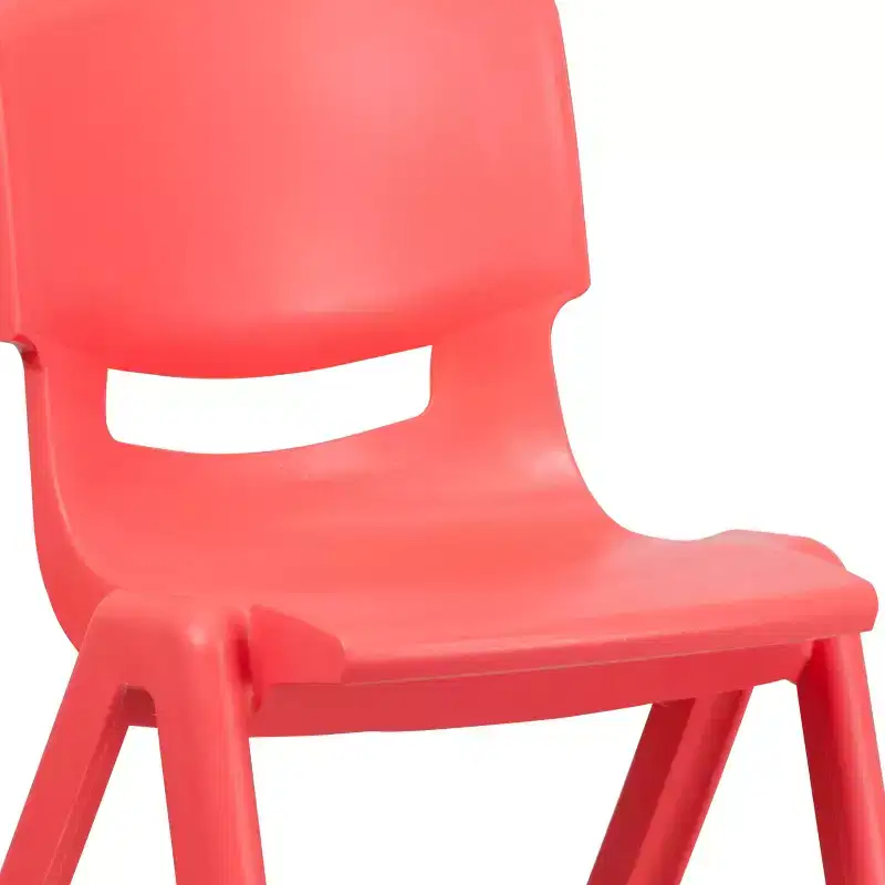 Emma and Oliver 5 Pack Plastic Stackable School Chair with 15.5'' Seat Height