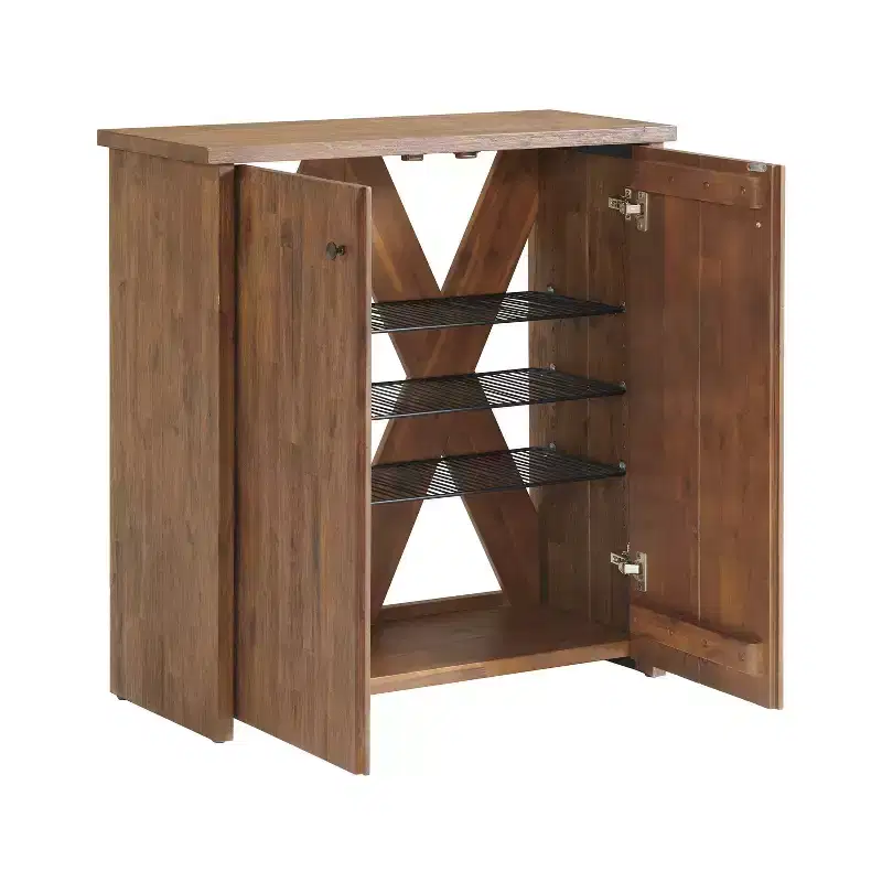 Alaterre Furniture 31 Bethel Acacia Wood Shoe Cubbie Storage Cabinet Natural: Entryway Organizer, 12-Pair Capacity