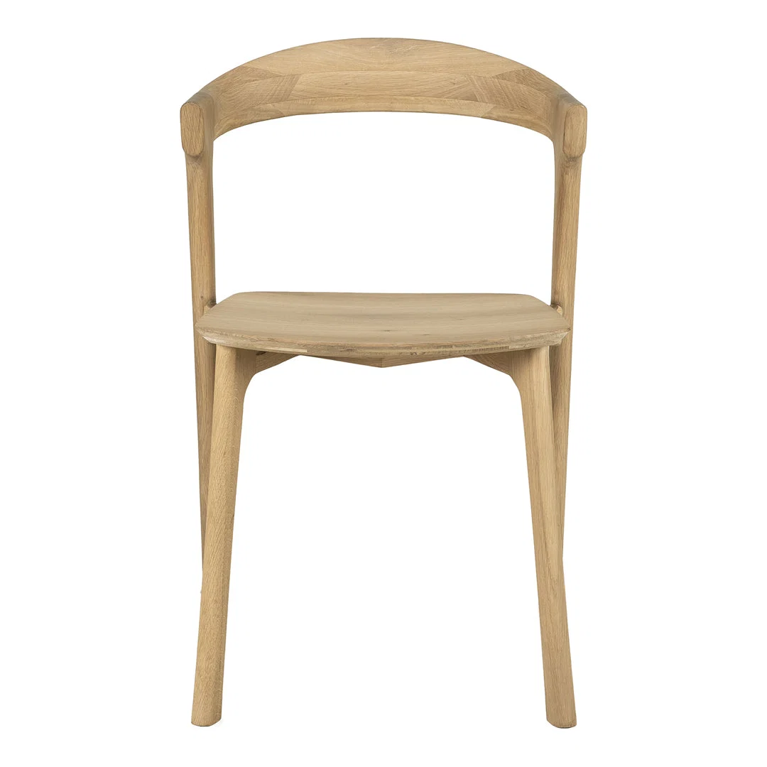 Scandinavian Solid Oak Dining Chair with Light Look & Optional Cushion for Dining Room