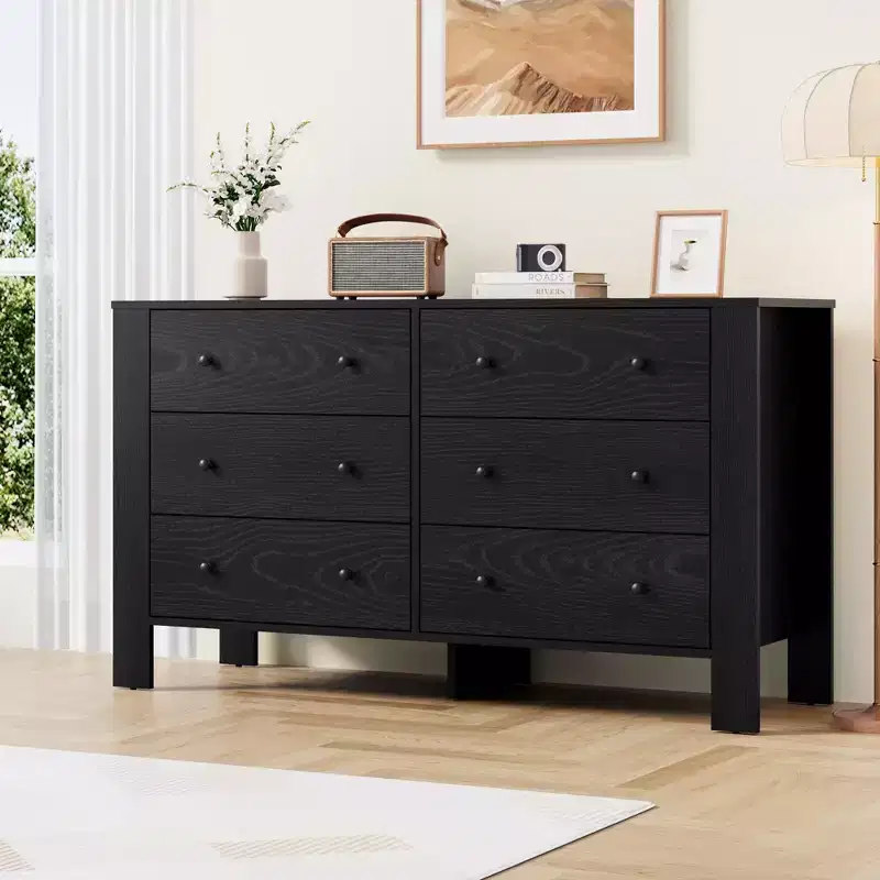 Zstar 6 Drawer Dresser for Bedroom, for Bedroom, Entryway, Hallway, Home Office
