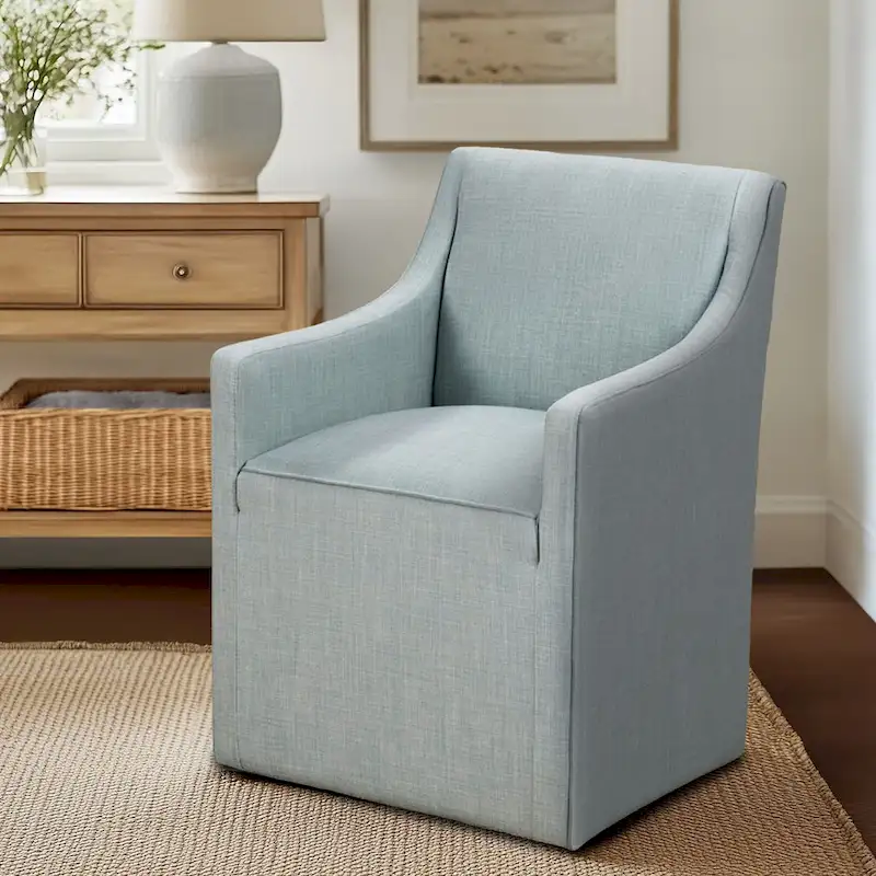 Madison Park Charlotte Dining Arm Chair with Casters