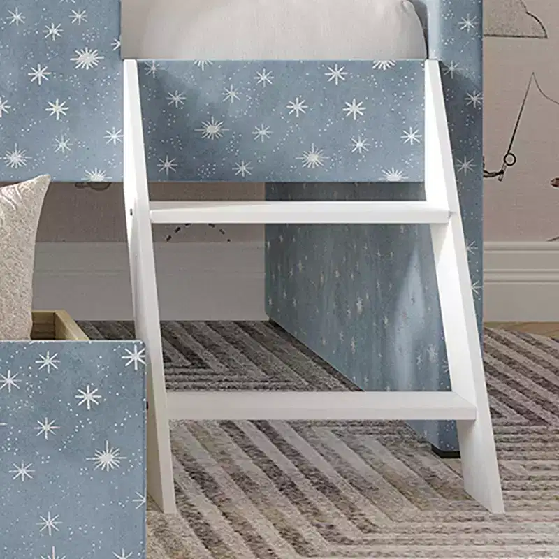 Twin Size Velvet Loft Bed with Slide, Ladder, Guardrails & Storage Drawer, Kids