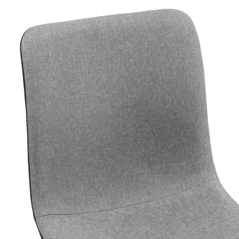 Mid-Century Modern Fabric Dining Chair with Metal Legs, Set of 4 - Gray