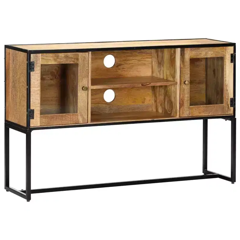 vidaXL TV Cabinet Varied Solid reclaimed wood, powder-coated steel
