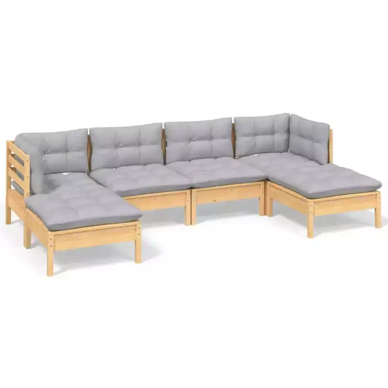 vidaXL Modular Garden Lounge Set with Cushions in Different Colors