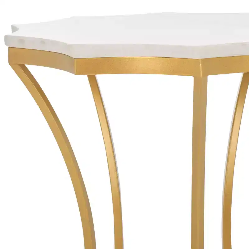 Starbella Accent Table - FOX5526A - White/Gold - Safavieh Couture