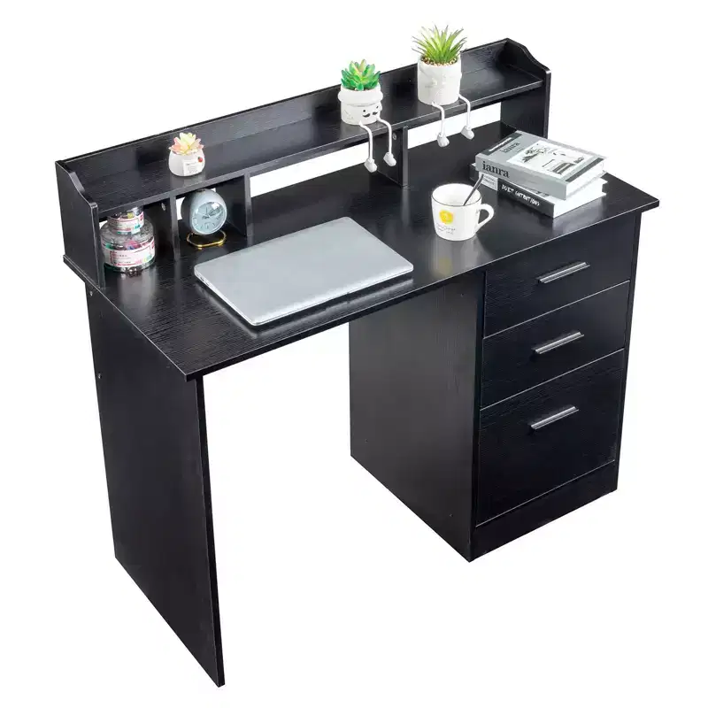 Karl Home 43.31 inch W Rectangle Computer Desk with Hutch