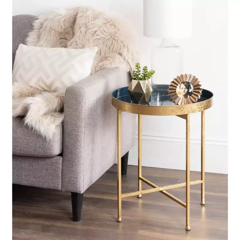 Kate and Laurel Celia Round Metal Side Table