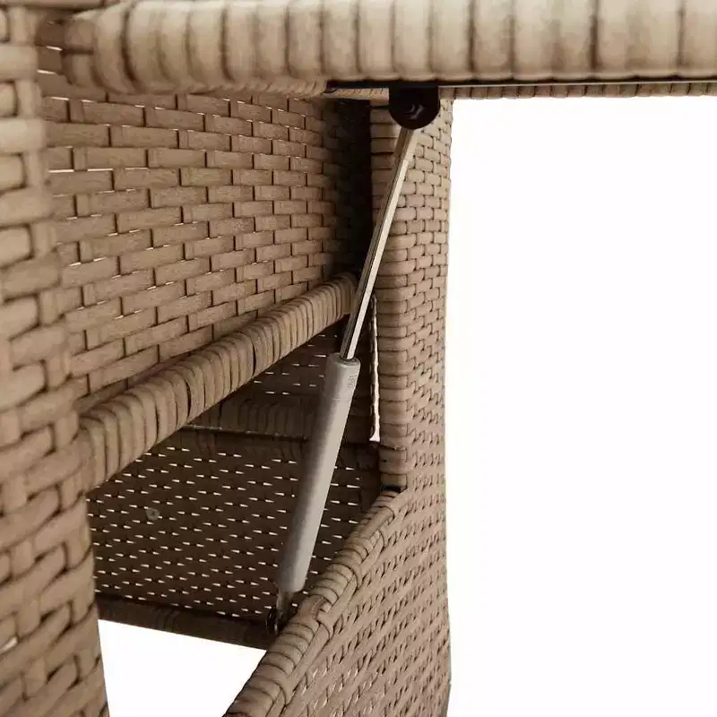 vidaXL Reclining Garden Chair PE rattan, powder-coated steel Medium
