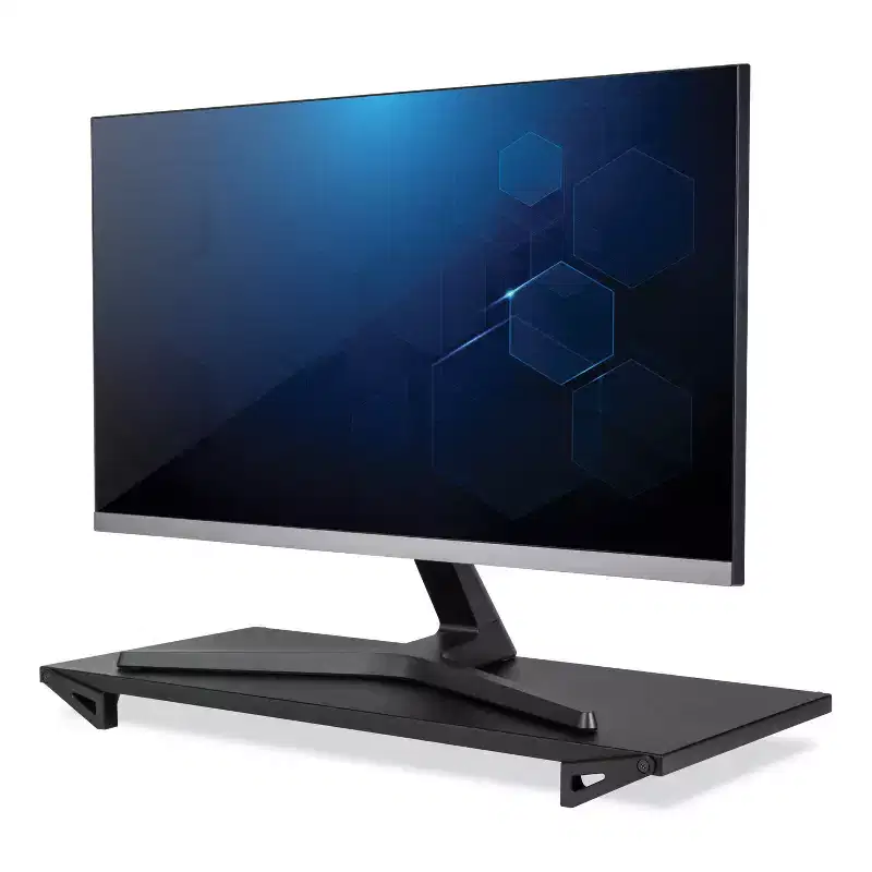 Monitor Stand, For 32 Monitors, 24 x 11 x 2 to 3, Black, Supports 30 lb