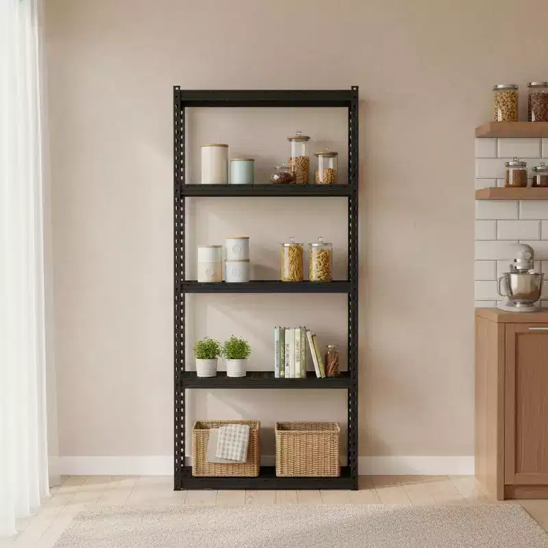 5-Tier Heavy Duty Metal Wire Shelving Unit, Adjustable Shelves & Anti-Slip Feet, 1-4 Pack