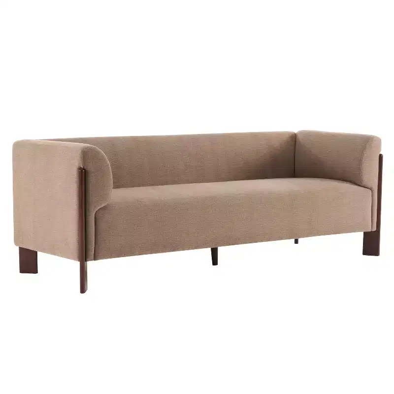 Christopher Knight Home Patcharee Modern 80 3-Seater Wooden Upholstered Sofa