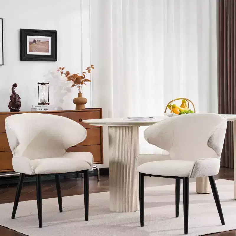 Christopher Knight Home Athlene Modern Upholstered Dining Chairs with Curved Back