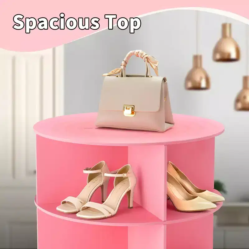 7-Tier 360 Rotating WPC Shoe Rack 72.4 Height