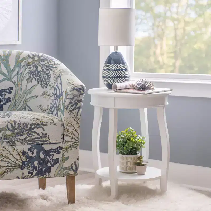 Lindsay Round Table with Shelf - Powell