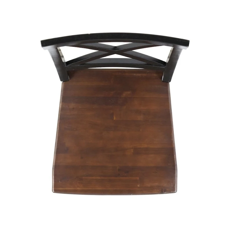 Roshan Farmhouse Acacia Wood Dining Chairs set of 2