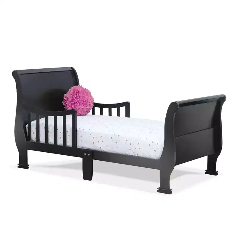Classic Sleigh Solid Wood Toddler Bed