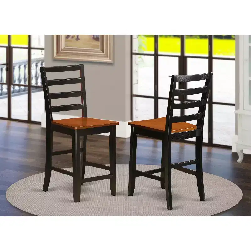 HomeStock Counter Height Barstools - Ladder Back