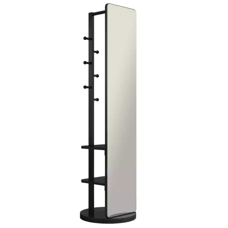 69x16 Full Length Mirror,Vanity Mirror with Hook Storage Rack Coat Rack for Bedroom,Living Room,Cloakroom