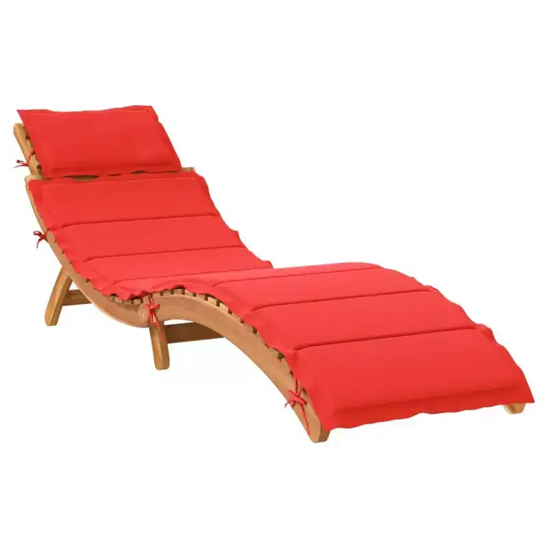 vidaXL Sun lounger21.65 x 72.44 x 25.20 in Solid Acacia Wood