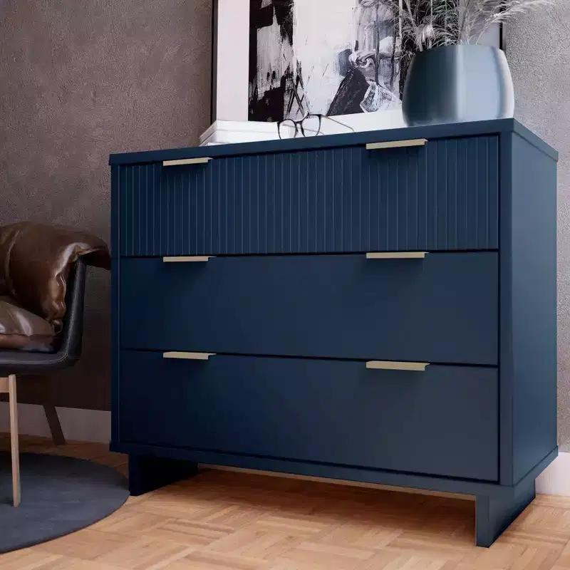 Modern 3 Drawer Standard Dresser - Manhattan Comfort