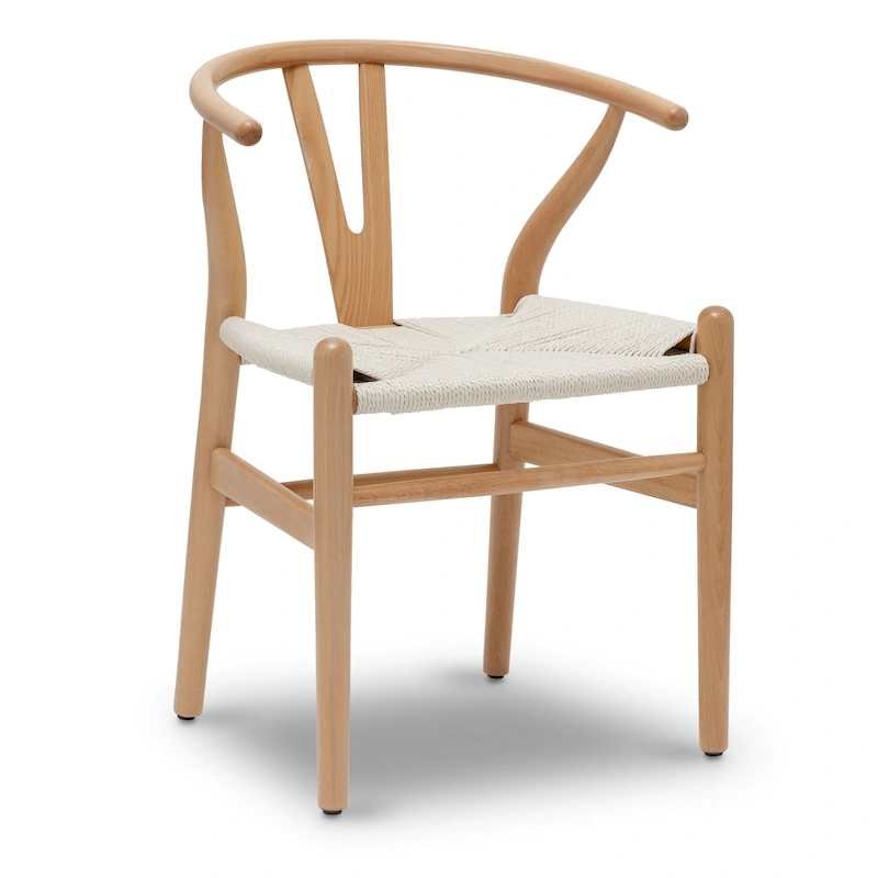Poly & Bark Weave Chair - Solid Wood with Woven Seat