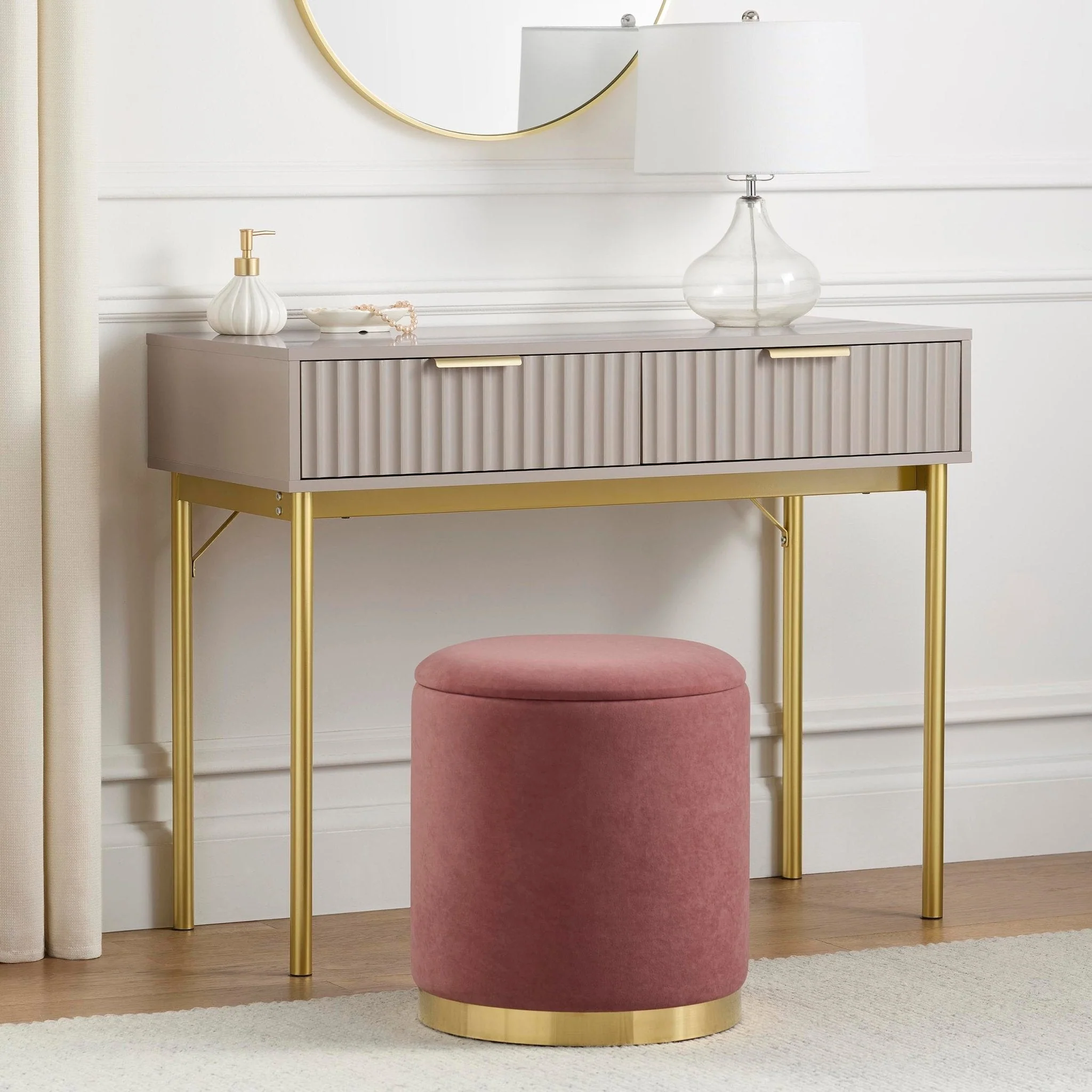 Dressing Table Console - Taupe