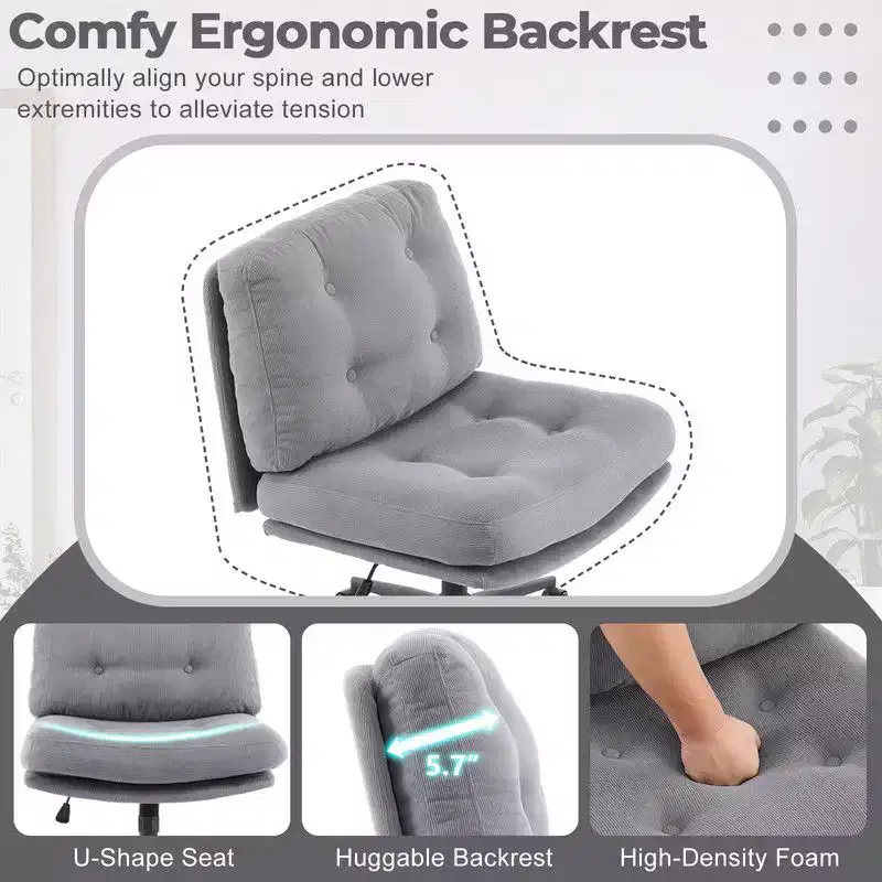 25.2 Inch Make Up Task Office Chair