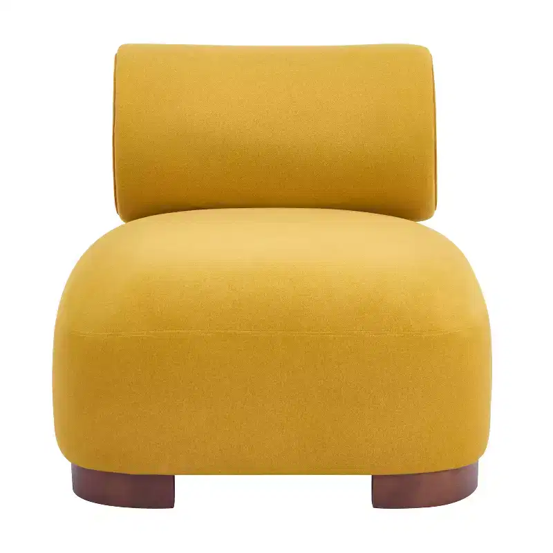 Christopher Knight Home Madison Modern Fabric Upholstered Armless Accent Chair with Sculpted Rolled Back